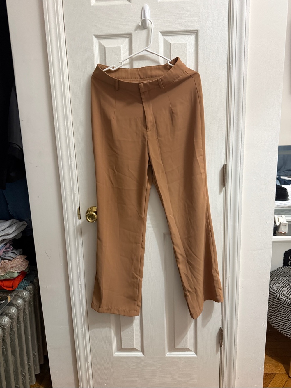 SHEIN Brown High-Rise Pants